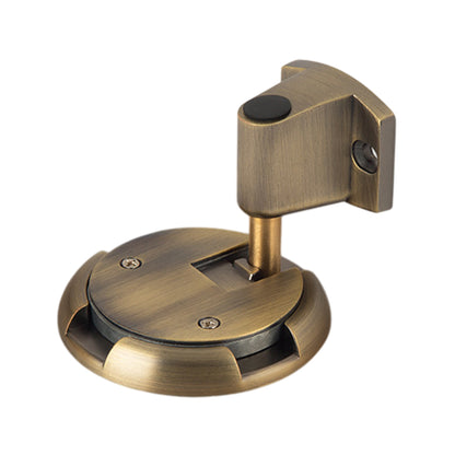 Floor-Mount Door Stop with Adjustable Push-Lock