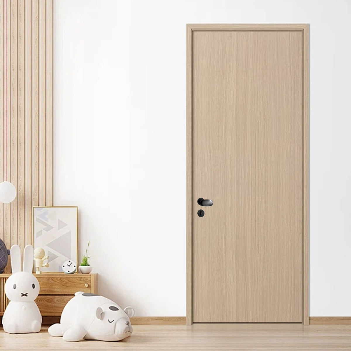 Matte Black Zinc Alloy Interior Lever Handle 102mm