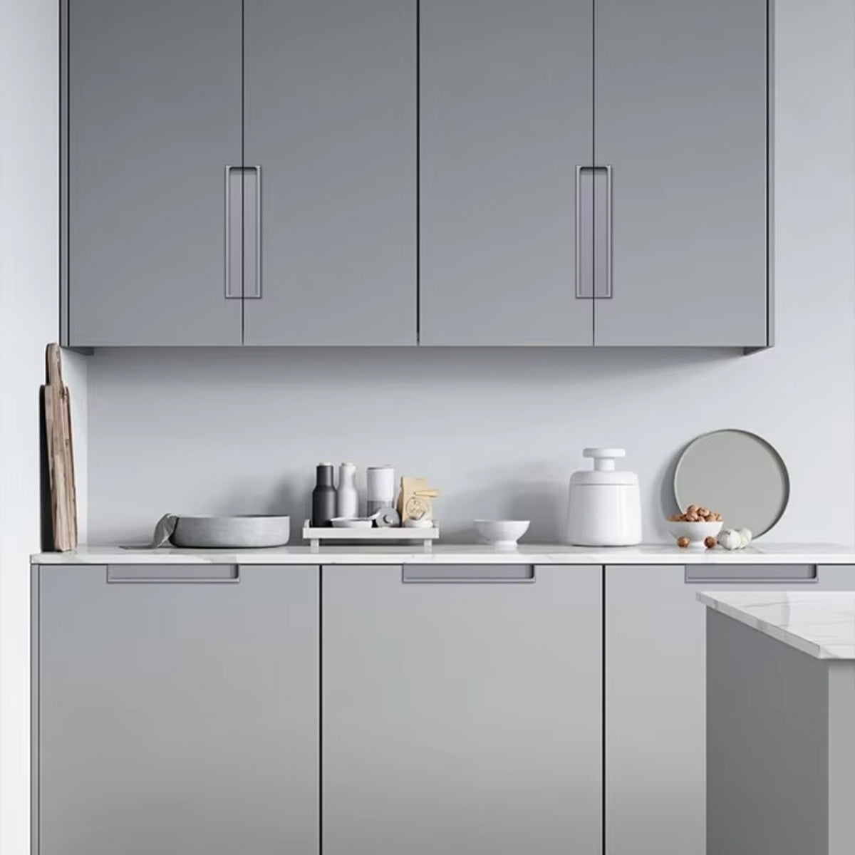 Gunmetal Aluminum Alloy Cupboard & Cabinet Door Pull Handle 120/200mm