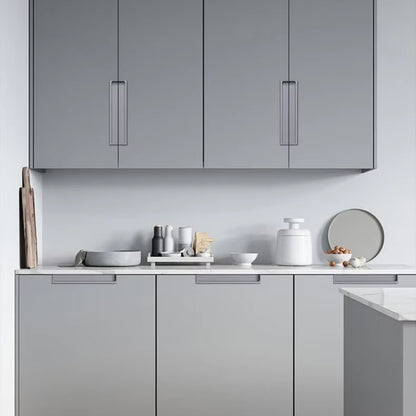 Recessed Cabinet Handle with Hidden Slot Pull