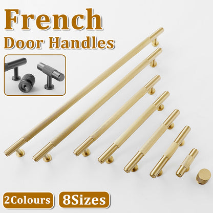 Modern Striped Metal Cabinet Handle in Gold or Black