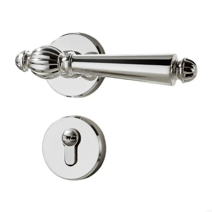 Silver Zinc Alloy Interior Lever Handle Lock Set 145mm - Silver