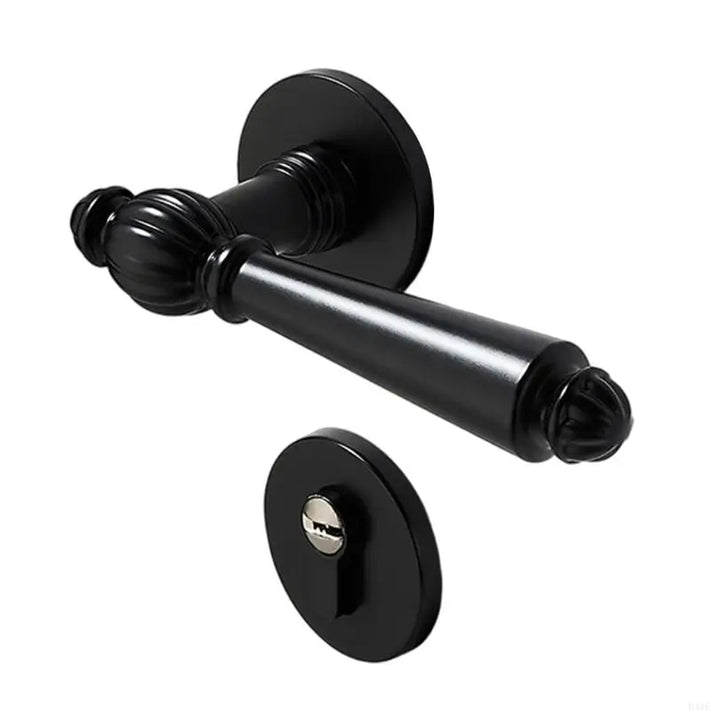 Zinc Alloy Interior Lever Handle Lock Set 145mm - Black