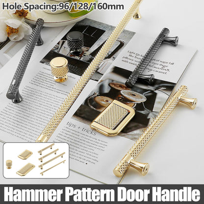 2 Finishes Hammer-Patterned Wardrobe Door Handles Set