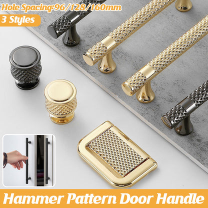 2 Finishes Hammer-Patterned Wardrobe Door Handles Set