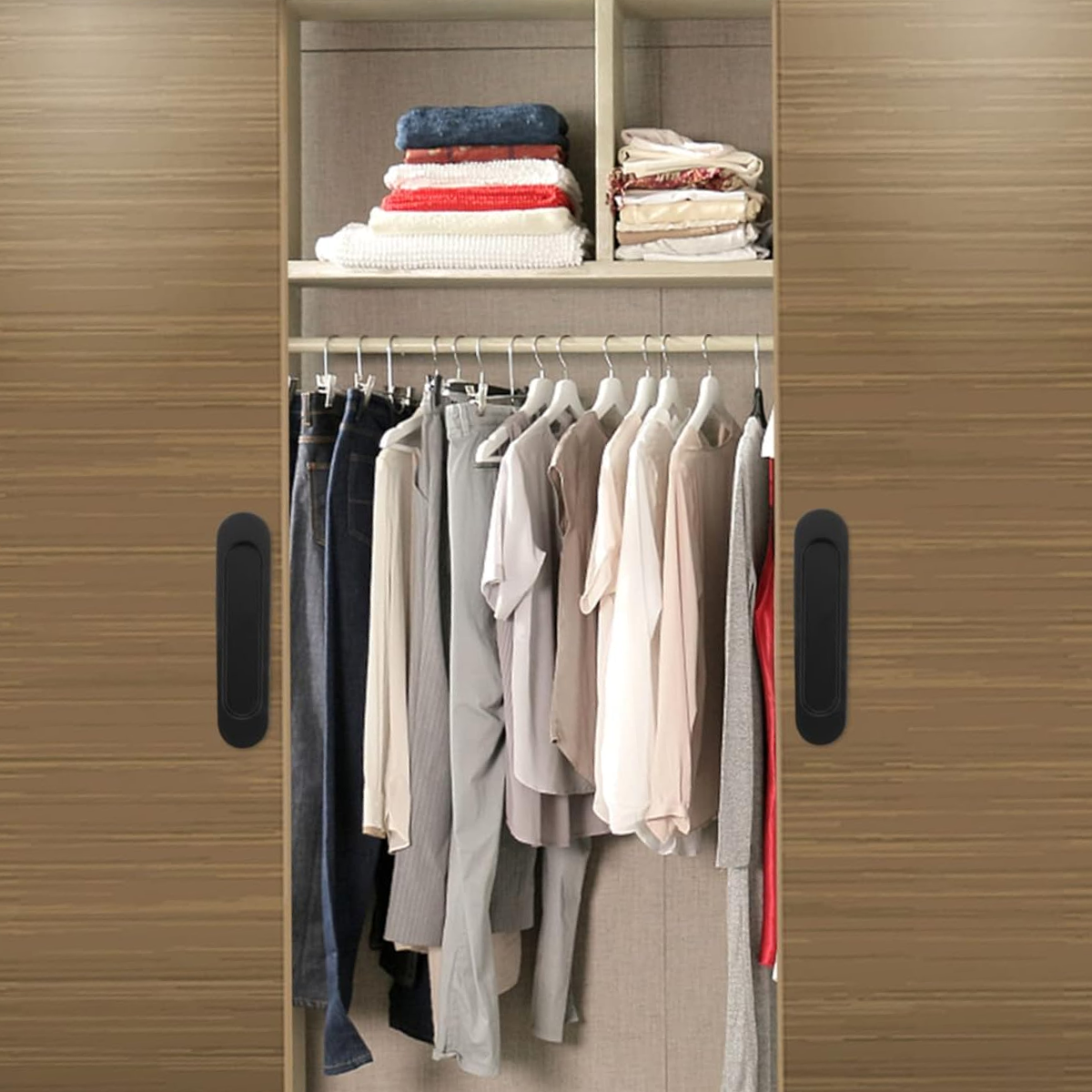 Matte Black Zinc Alloy Interior Sliding Handle 180mm