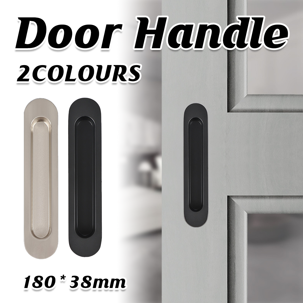 4Hardware Black Zinc Alloy Sliding Door Hidden Pull Handle | Discreet ...
