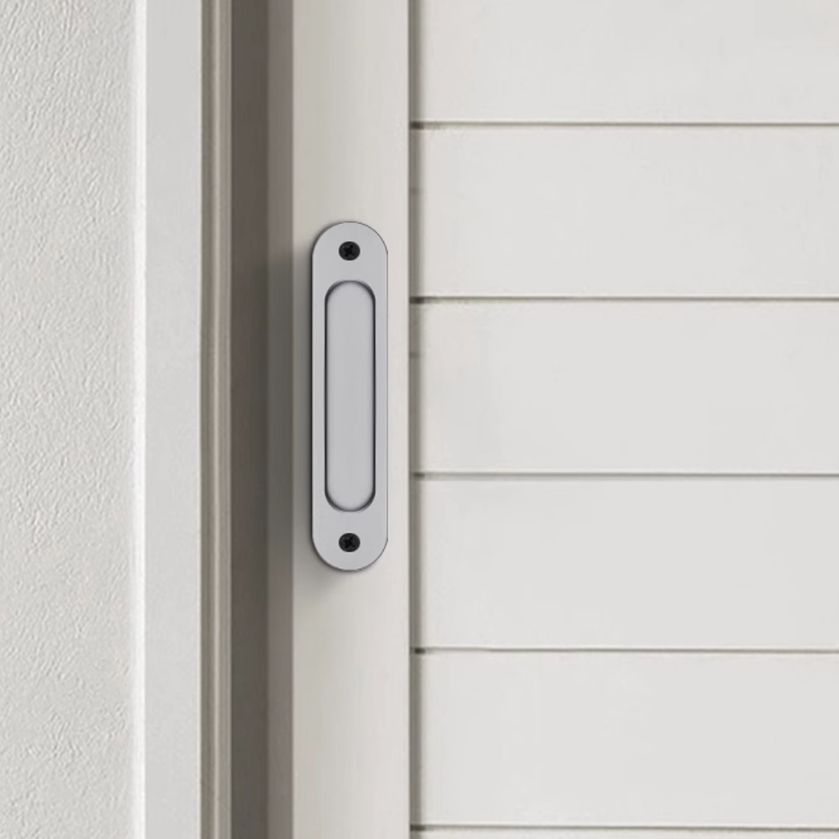 Silver Zinc Alloy Interior Sliding Door Handle 180mm