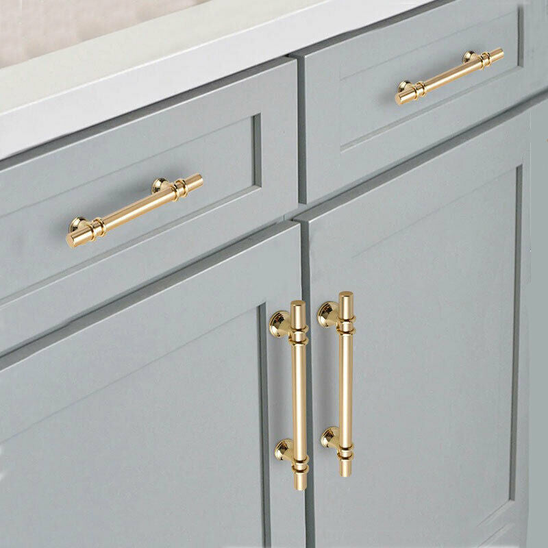 Gold Zinc Alloy Cupboard & Cabinet Door Pull Handle 96-320mm