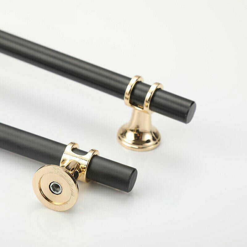 Black Zinc Alloy Cupboard & Cabinet Door Pull Handle 96-320mm