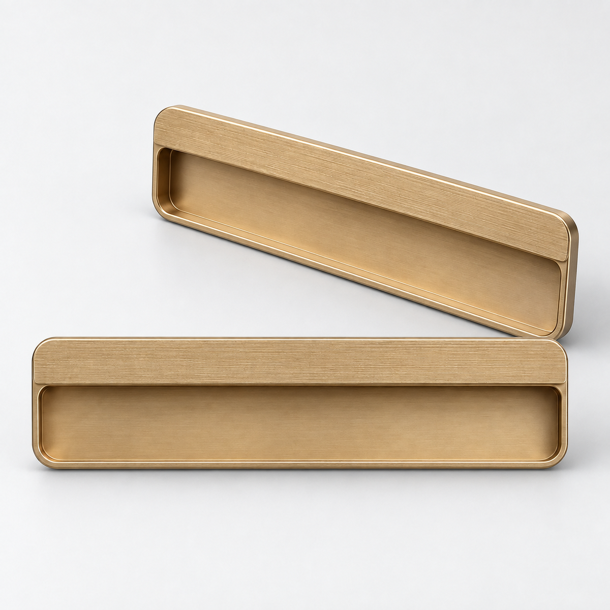 Bronze Aluminum Alloy Interior Sliding Door Handle Cabinet Pull 140mm 200mm - view 2
