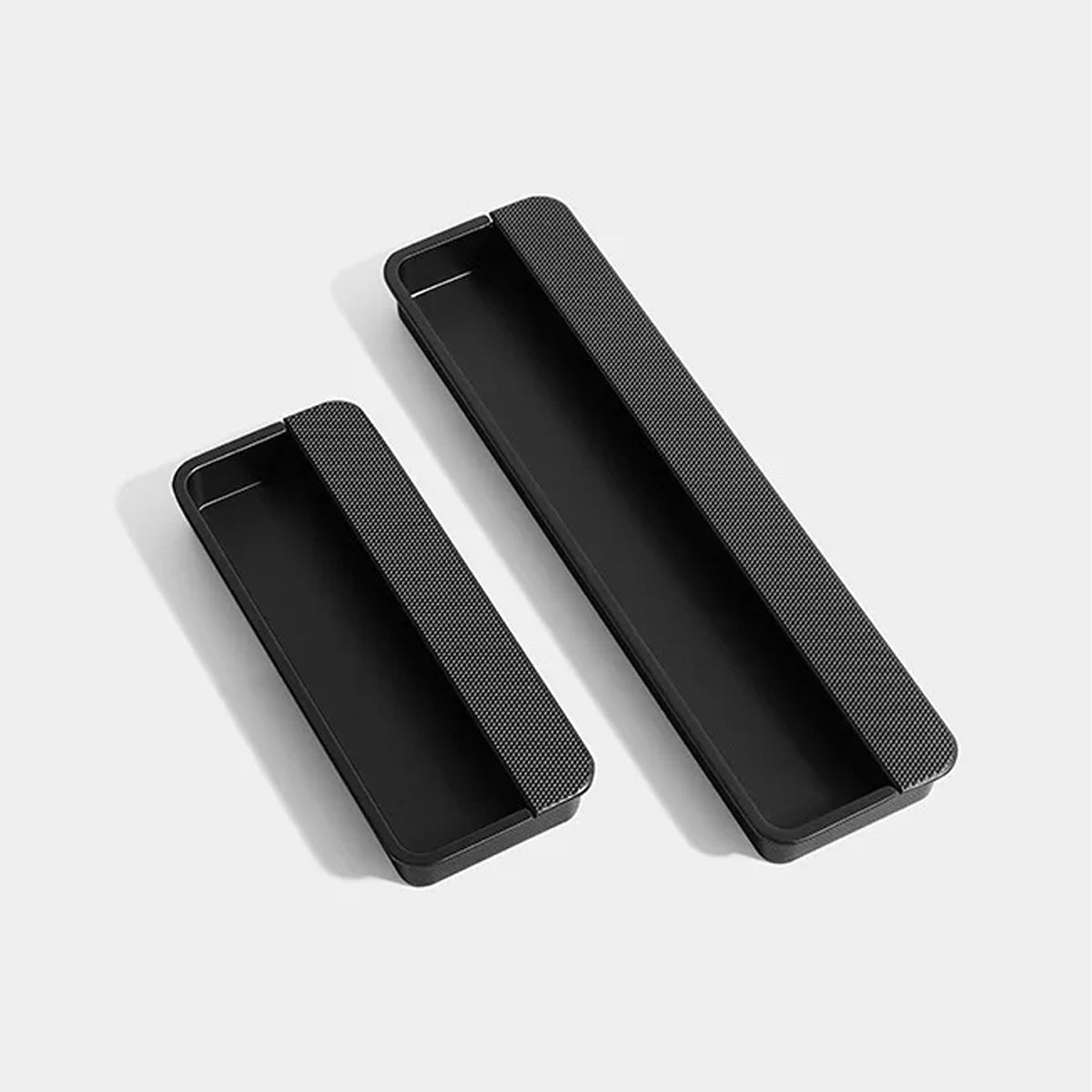 Black Aluminum Alloy Recessed Cabinet Handle 140mm & 200mm