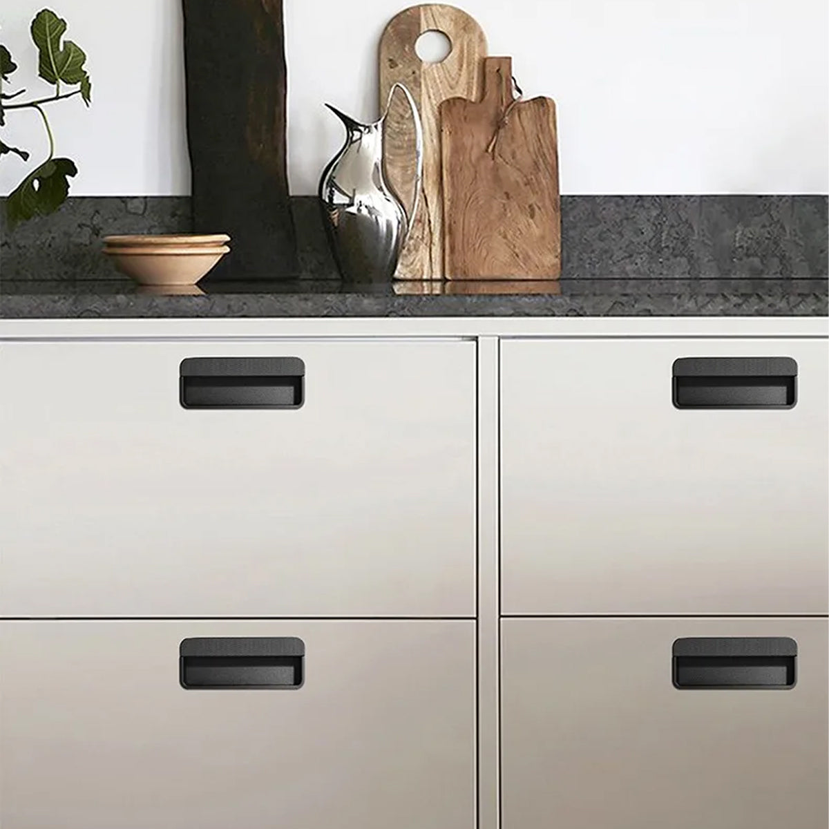 Recessed Cabinet Handle for Sliding Doors 3 Colours