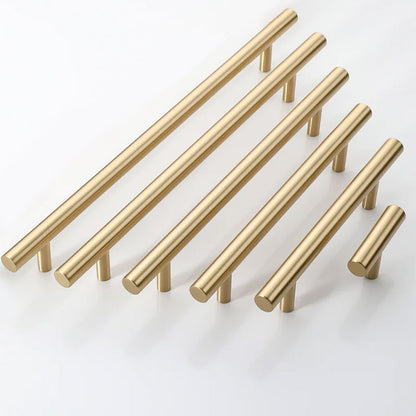 Solid Copper Cabinet Handle with Cylindrical Design