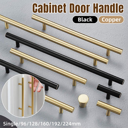 Solid Copper Cabinet Handle with Cylindrical Design