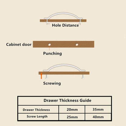 Solid Copper Cabinet Handle with Cylindrical Design