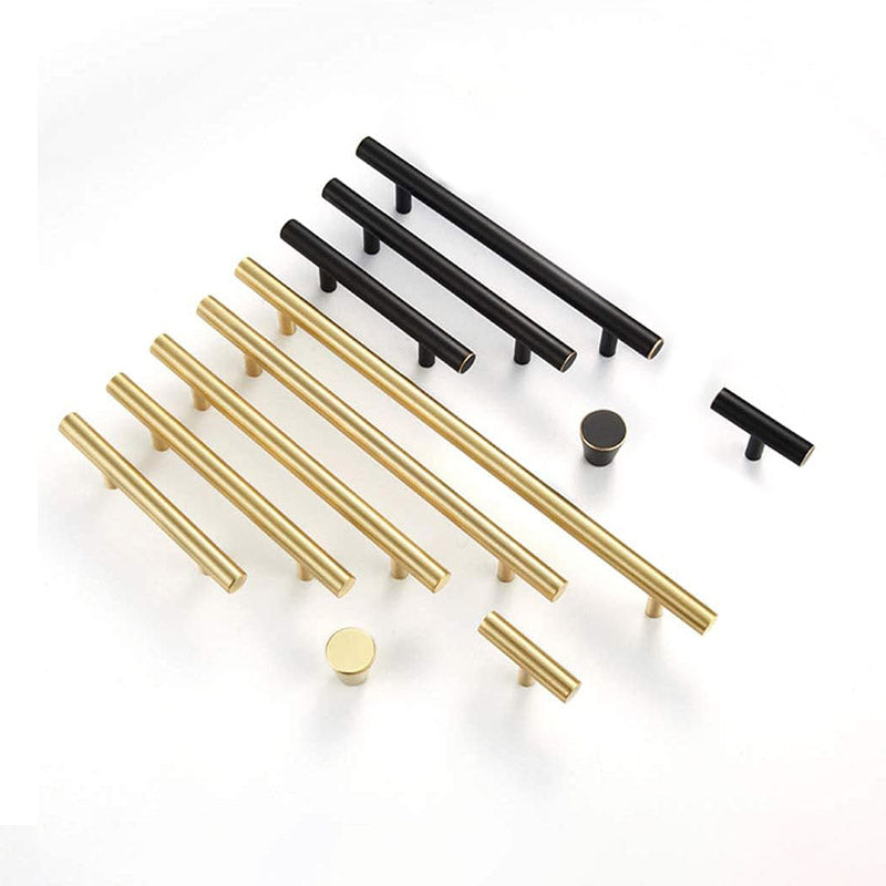 Solid Copper Cabinet Handle with Cylindrical Design