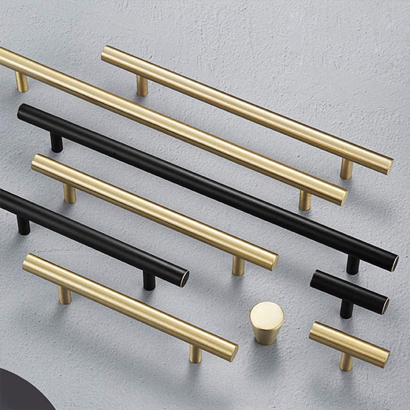 Solid Copper Cabinet Handle with Cylindrical Design