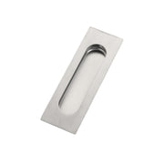 2 Shapes Silver Stainless Steel Flush Pull For Cabinet & Door 120mm x 40mm