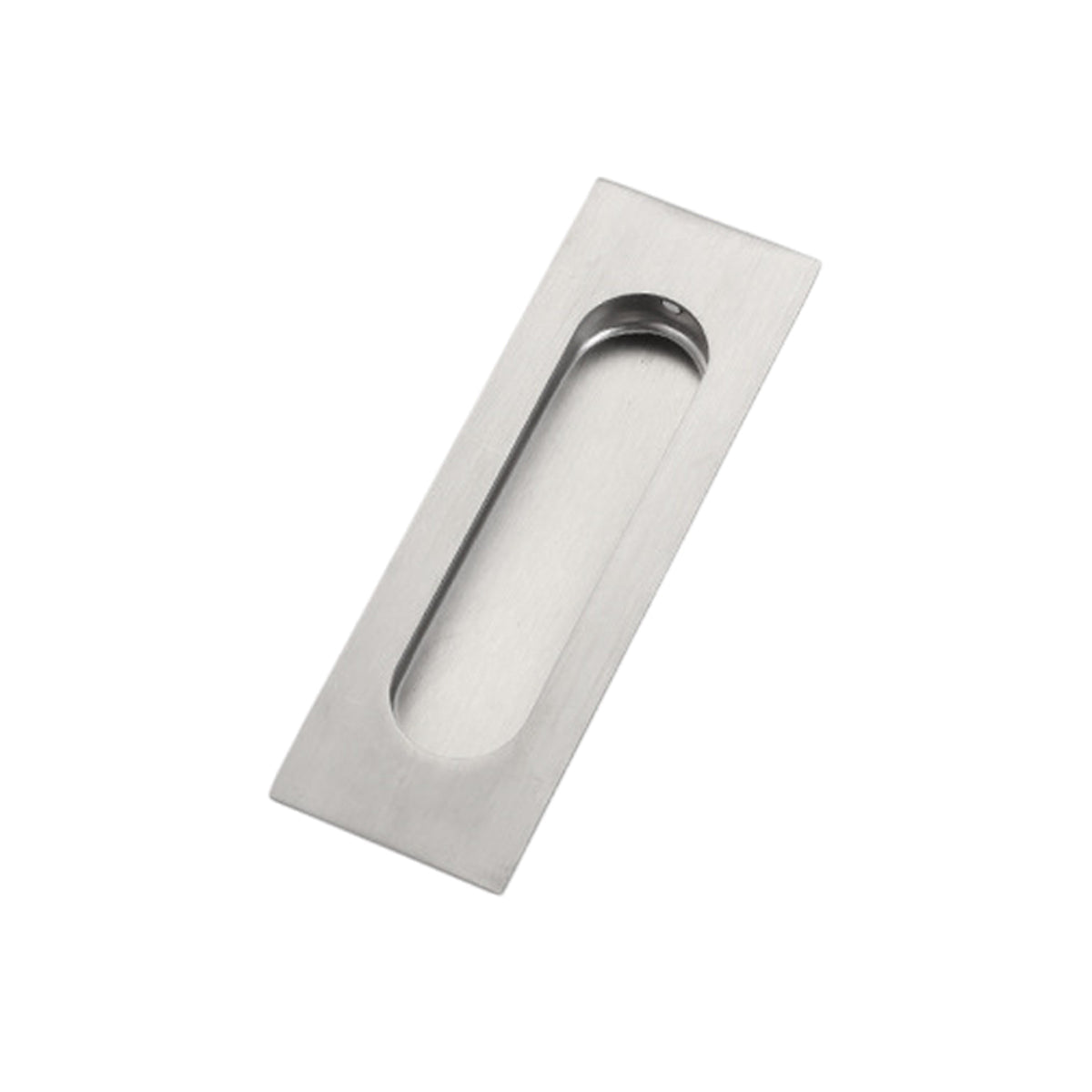 Stainless Steel Flush Pull for Cabinet Door 120mm x 40mm - Silver