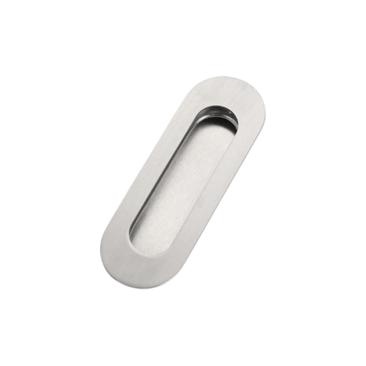 Stainless Steel Flush Pull for Cabinet Door 120mm x 40mm - Silver