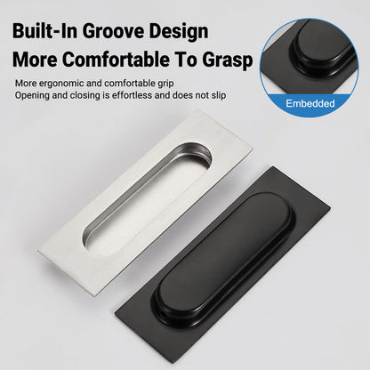 Stainless Steel Concealed Cabinet Pull with Groove