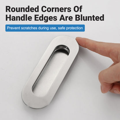 Stainless Steel Concealed Cabinet Pull with Groove