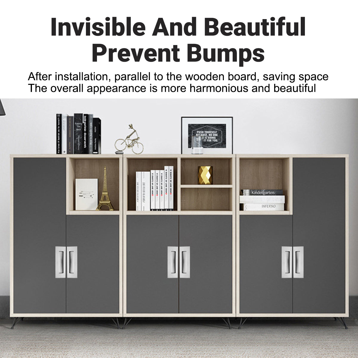 Stainless Steel Concealed Cabinet Pull with Groove