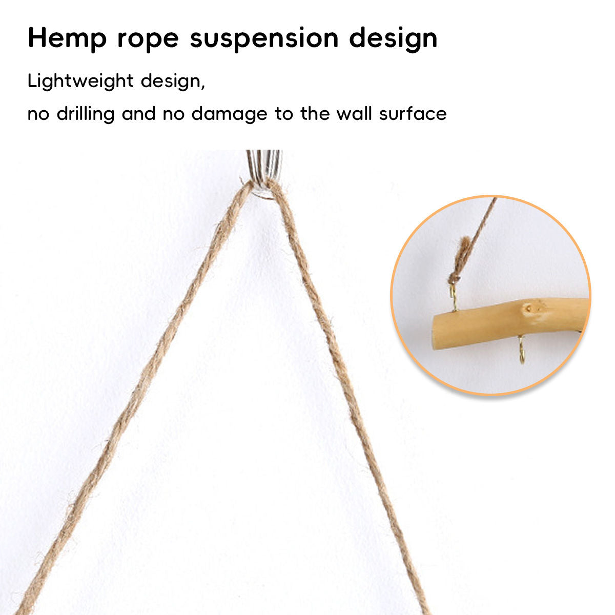 Driftwood Wall Hook Rack with 5 Hooks 8