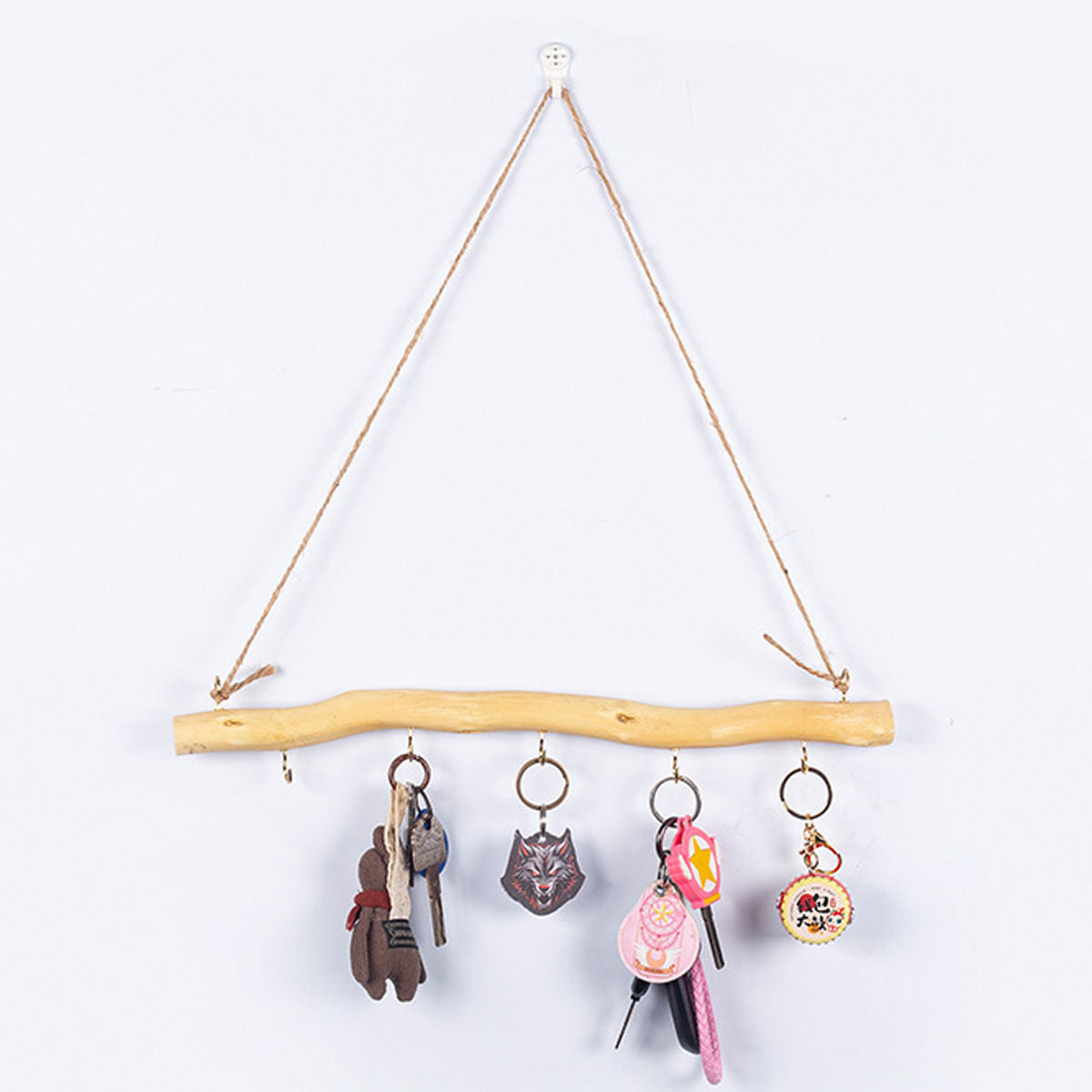 Driftwood Wall Hook Rack with 5 Hooks 6
