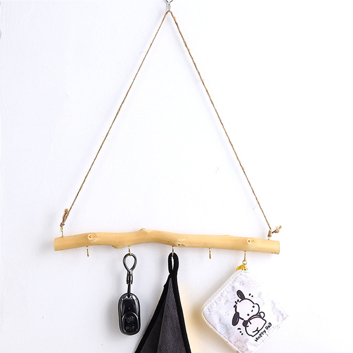 Driftwood Wall Hook Rack with 5 Hooks 5