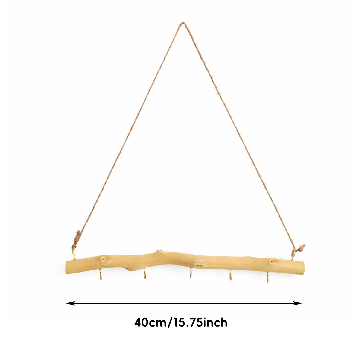Driftwood Wall Hook Rack with 5 Hooks 4