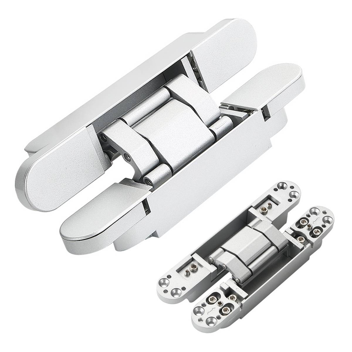 2Pcs Metal Concealed 3D Door Hinge for Door Furniture