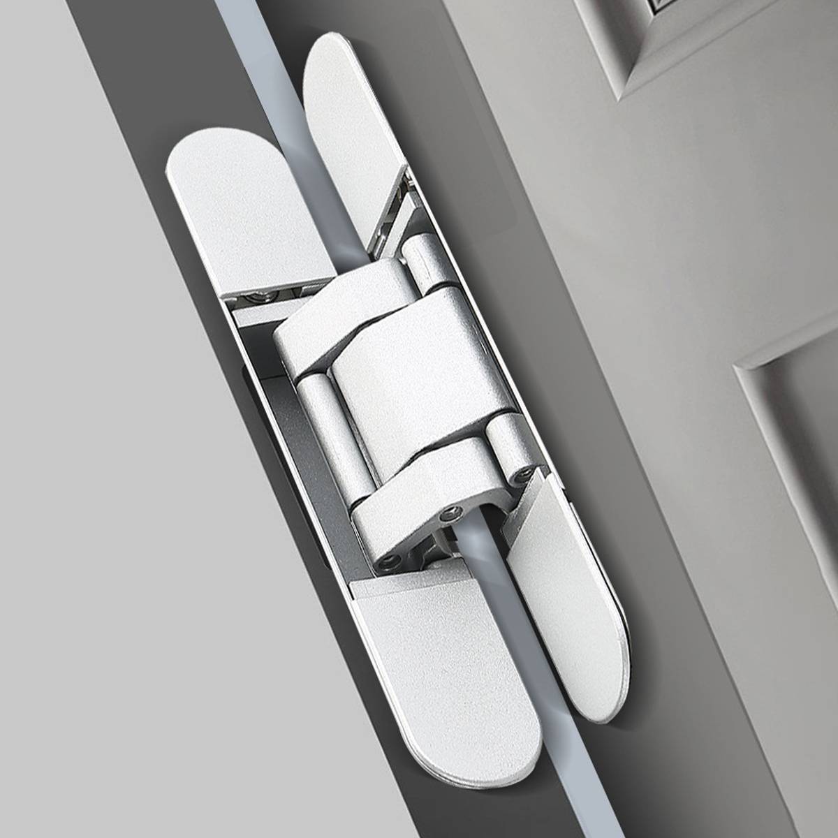 2Pcs Metal Concealed 3D Door Hinge for Door Furniture
