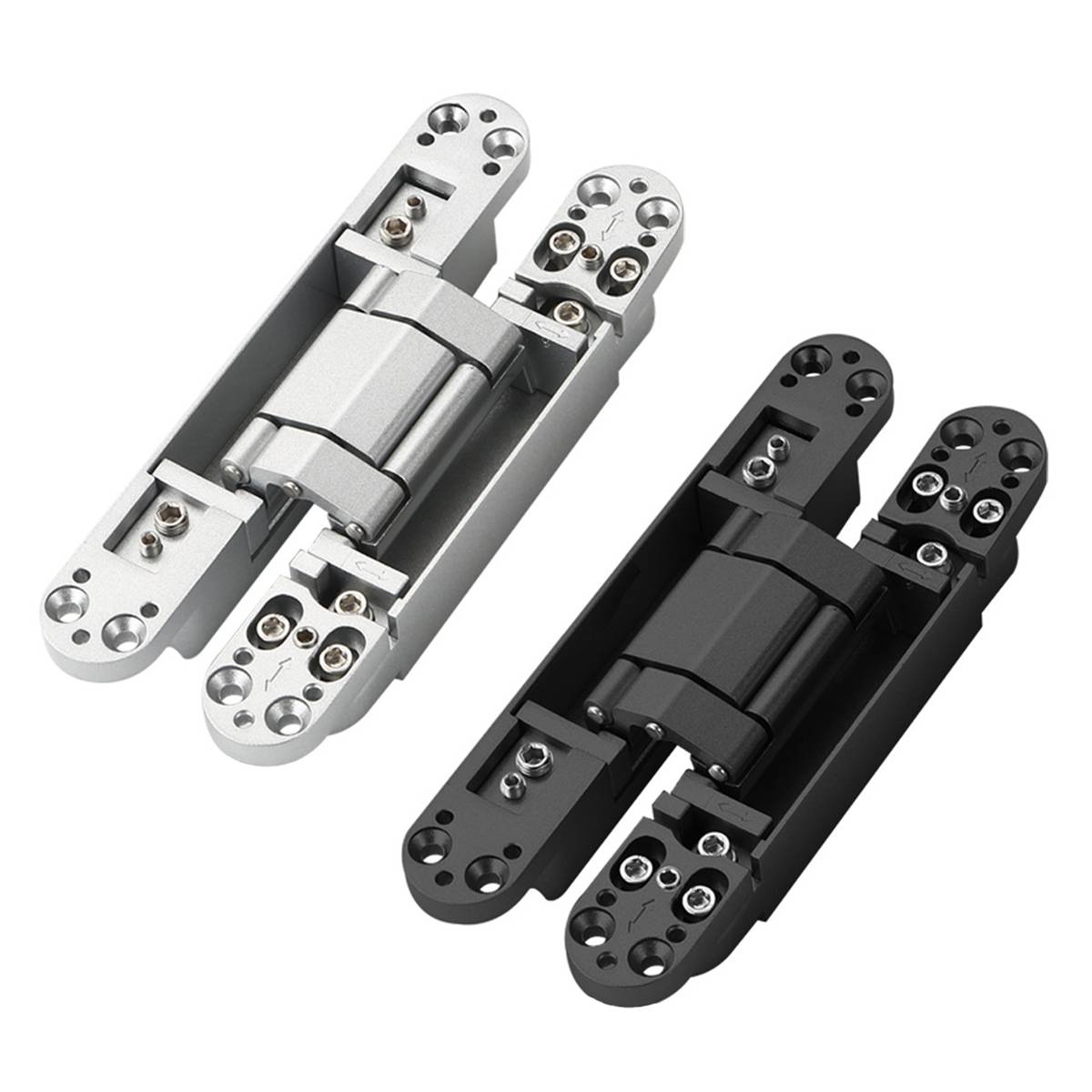 2Pcs Metal Concealed 3D Door Hinge for Door Furniture