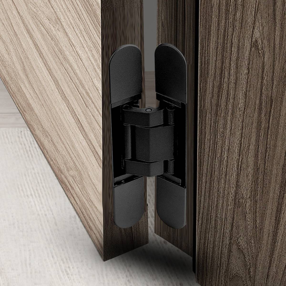 2Pcs Metal Concealed 3D Door Hinge for Door Furniture
