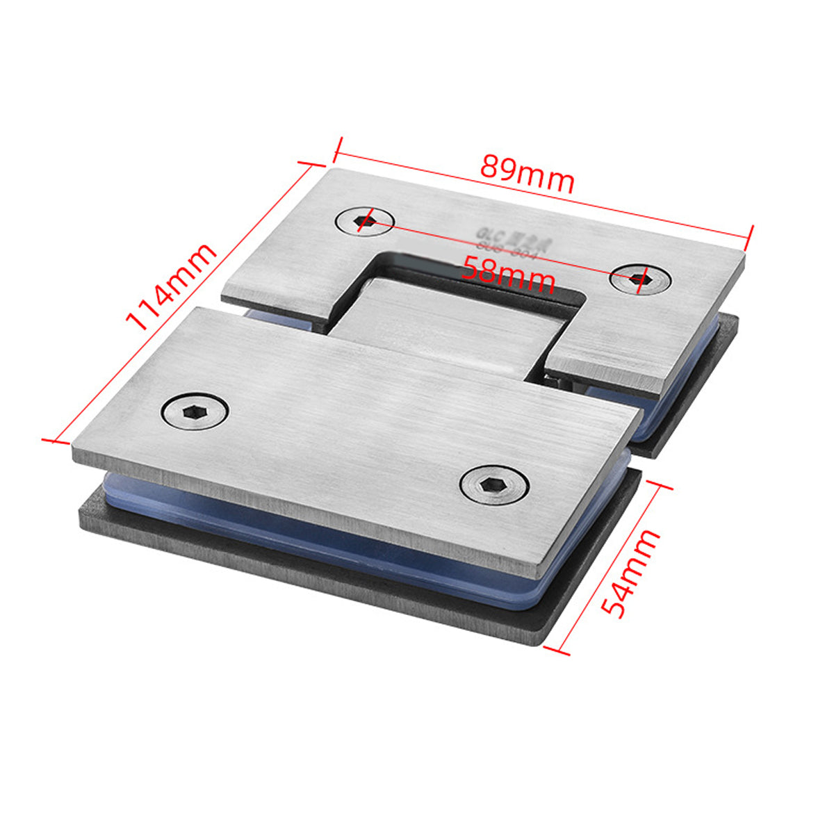 Silver Polished 304 Stainless Steel Shower Screen Hinge