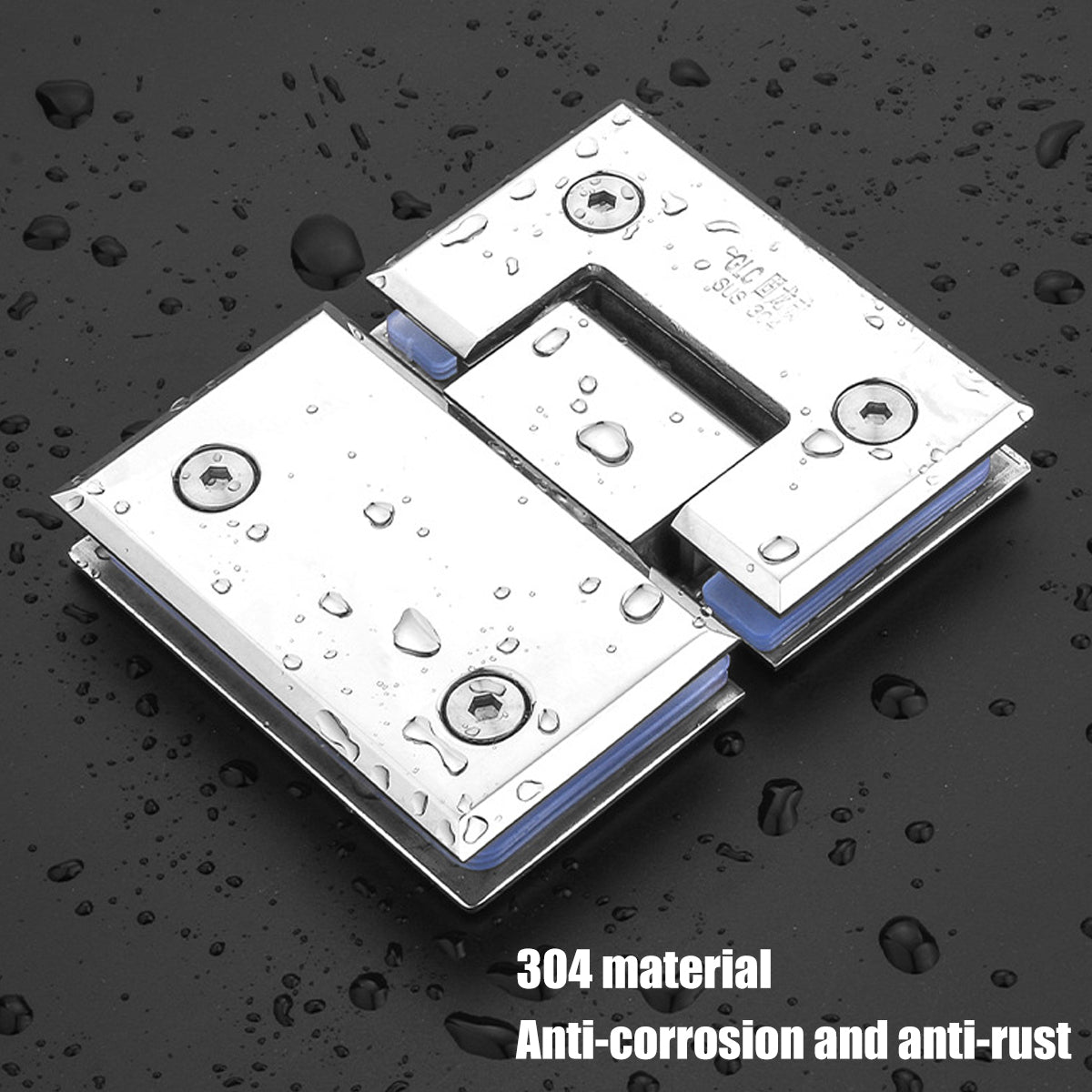 Silver Polished 304 Stainless Steel Shower Screen Hinge