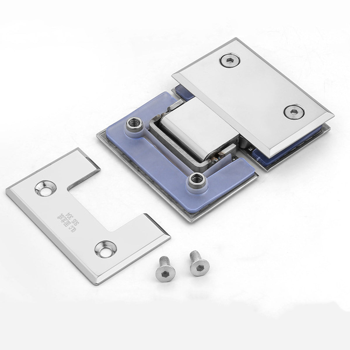 Silver Polished 304 Stainless Steel Shower Screen Hinge