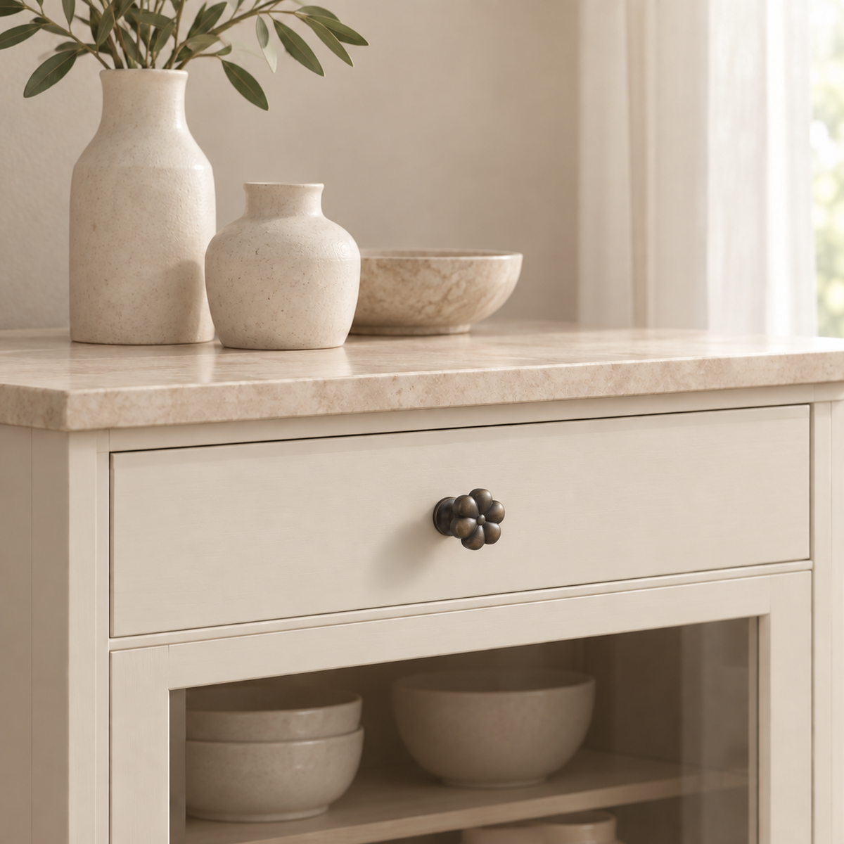 Cabinet Dummy Door Knob 32x25mm - view 17