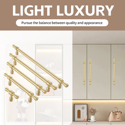 Brass Cabinet and Drawer Handle in Gold with 96–224mm Sizes