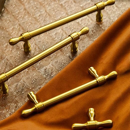Brass Cabinet and Drawer Handle in Gold with 96–224mm Sizes