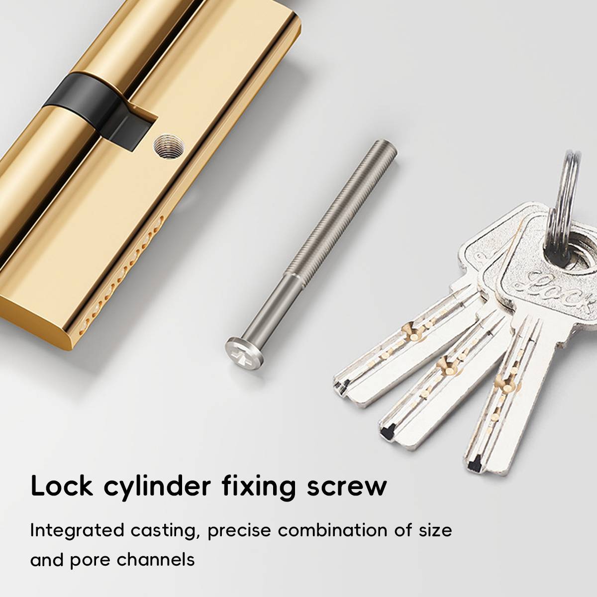 2 Pcs Anti-Theft Lock Cylinder with Three Keys