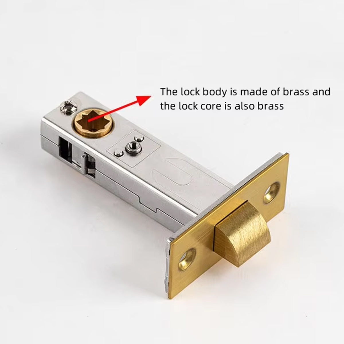 Gold Zinc Alloy Privacy Lever Handle Set 142mm