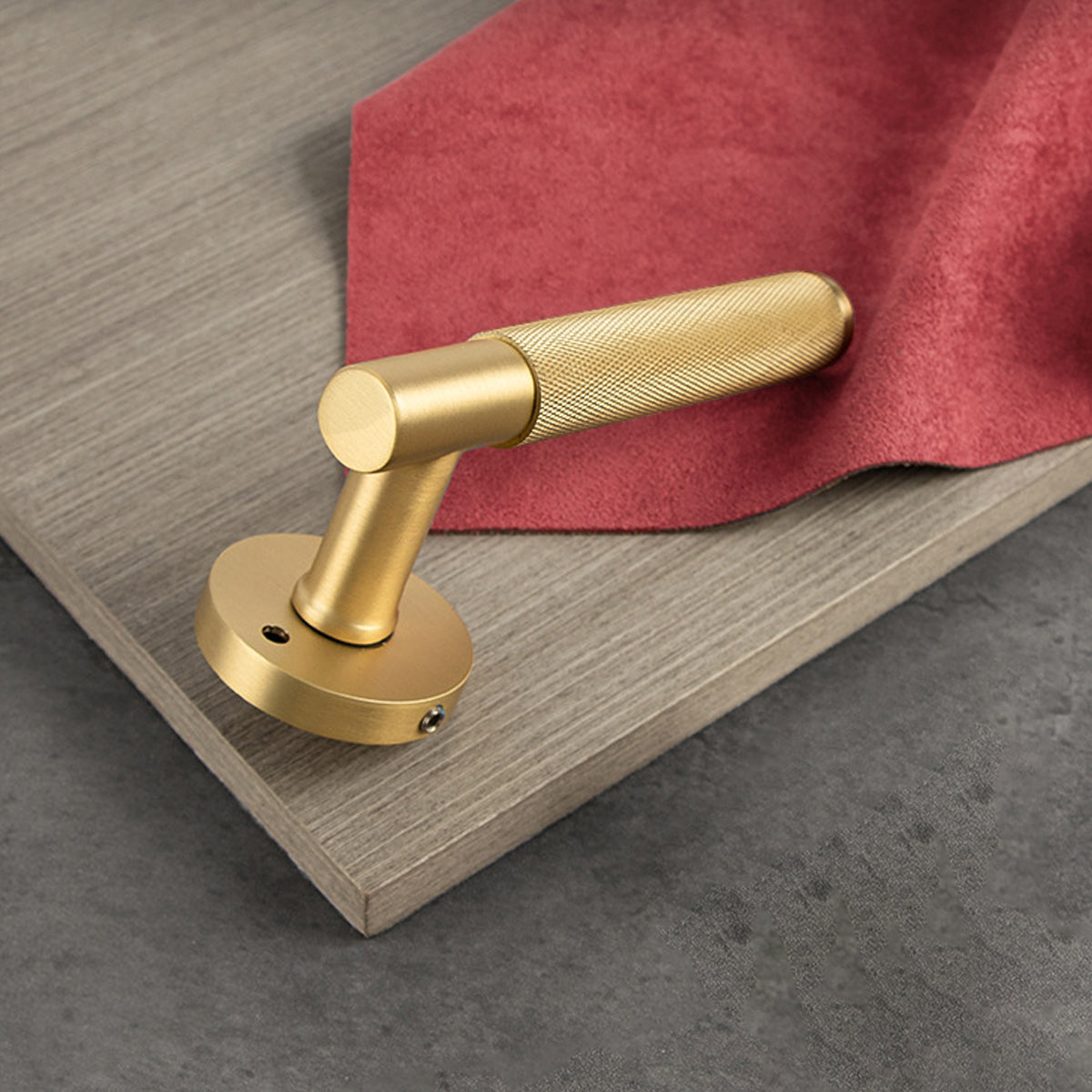 Gold Zinc Alloy Privacy Lever Handle Set 142mm