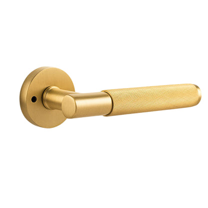 Door Lock Set with Knurled Handle and Privacy