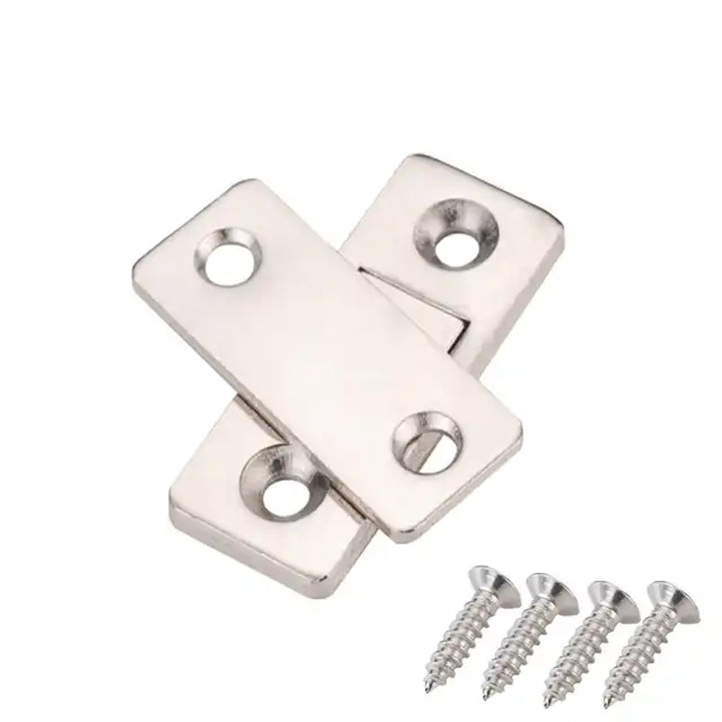 Silver Finish Metal Magnetic Door Catch Ultra-Thin Cabinet Latch