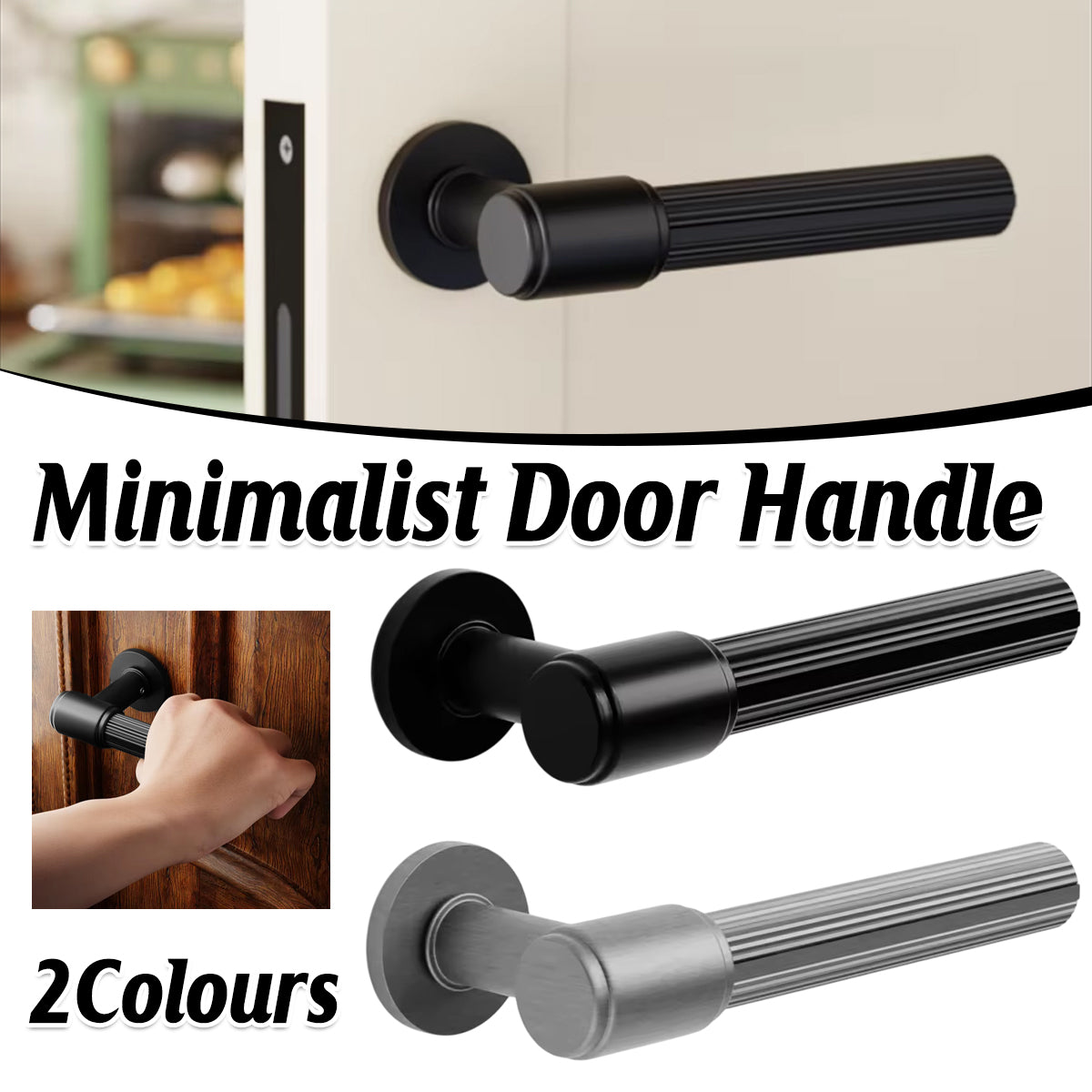 Interior Door Handle with Embossed Anti-Slip Grip