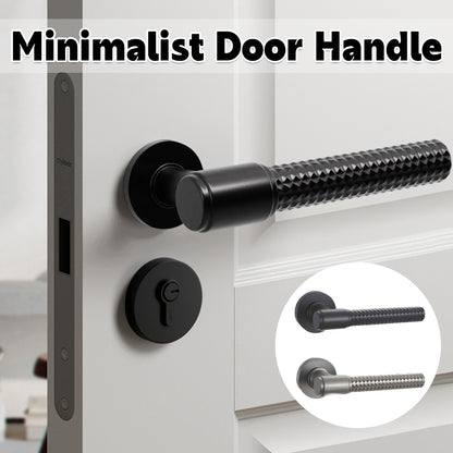 Knurled Interior Door Handle Set Zinc Alloy