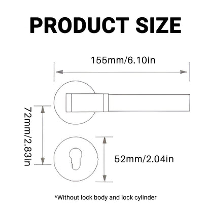 Interior Door Handle with Embossed Anti-Slip Grip